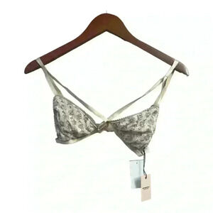 DAYDREAM NATION BEVERLY BRA- FLORAL TAN  SZ M STYLE# DNW005216